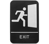 Veemoon Braille Exit Sign Ada Compliant Accessible Door Signage, Self-Stick Safety Exit Label for Unisex Restroom Doors and Disability Access in Offices and Public Buildings