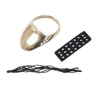 Veemoon Brass Archers Thumb Ring for Traditional Archery, Polished Gold
