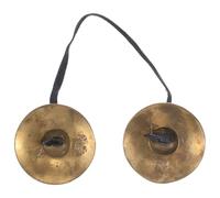 Veemoon Brass Bell Finger Cymbals for Belly Dancing Small Hand Percussion Musical Instrument Gong Rhythm Maker for Dancer Yoga Practice