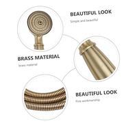 Veemoon Brass Handheld Shower Head High Pressure Nozzle with One-Key Water Stop Electroplated Vintage Spray for Home Bathroom Easy Installation Without Extra Tools Hose Included Bronze