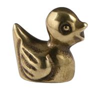Veemoon Brass Mini Duck Figurine, Duck Ornaments the Home, Cute Home Decor Animal Sculpture with Fine Artistry and Attention to Detail, Golden Duckling Accent for Desk or Shelf