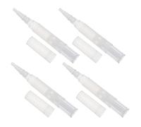 Veemoon Brush Pen Nail Nutrition Pen Lip Gloss Container 4Pcs 4Ml Portable Refillable Cuticle Oil Applicator for Nails Lash Enhancing Easy to Use with Brush Tip for Purse Or Bag