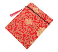 Veemoon Buddhist Scriptures Storage Bag Durable Red Wallet for Women for Travel Daily Use Stylish Scripture Container for Prayer Beads Jewelry