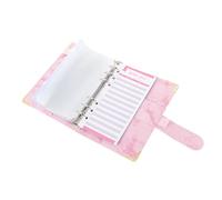 Veemoon Budget Binder with Zipper Cash Envelopes Marble PU Leather Ring Organizer with Budget Labels and English Portable Money Saving Wallet for Home Office Travel
