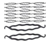 Veemoon Bun Maker and Widened Antislip Teeth and 24pcs Plastic Hair Loop Styling Tool with Double Hook Structure for Easy Operation and Reducing Hair Breakage, for Party Party and