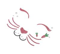 Veemoon Bunny Face Stickers for Easter Parties Creative Rabbit Temporary Adorable Stage Makeup Decals Fun Party Supplies for Celebrations