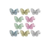Veemoon Butterfly Hair Clips with Non- Feature Fabric Material 10pcs Assorted Colour Easily Clip onto Hair Or Clothing and Christmas Random Color and Adults for Shower