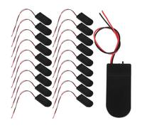 Veemoon Button Cell Battery Holder Case Plastic and Alloy Construction 20pcs with Wires and On/off Control Secure Cover Design Stable Power for DIY Electronics and Remote Devices