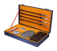 Veemoon Calligraphy Practicing Ink Brush Kit Professional Student Stationery with Ink Stone Lightweight Design for Writing and Drawing for Beginners and Artists