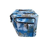 Veemoon Camouflage Bike Rear Seat Bag Double Tail Pannier with Multiple Functionalities Drink Pocket and Side Pockets Large Capacity Polyester Fibre Cycling Accessory for Mountain Biking