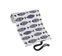Veemoon Canvas Pencil Roll Organizer with Slots Portable Colored Pencil Storage Wrap with Cartoon Saury Pattern Space Saving Drawing Case for Artists and Students Elegant and Practical
