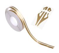 Veemoon Car Body Side Stripes Auto Pinstripe Tape Decal Vinyl Striping Pin Stripe Double Line Tape Car Body Decal Sticker Gold 2pcs