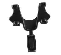 Veemoon Car Rearview Mirror Stand Black Plastic Car Phone Mount Clip Easy Install Compact Holder for Secure Driving Safety and Convenient Mobile Use