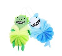 Veemoon Cartoon Bath Ball 2Pcs Soft Exfoliating Loofah Sponge for Boys and Girls Body Scrubber for Baby Bathing Colorful Bath Puff for Gentle Skin Cleaning