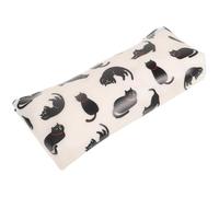 Veemoon Cat Pencil Case 3D Zipper Pen Pouch for Students White Adorable Multi-Function Pencil Storage Bag Suitable for School and Home Use