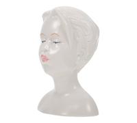 Veemoon Ceramic Human Face Vase Fine Workmanship and Sturdy Material, Simple Beauty Design for Home Decoration and Flower Arrangement, White Colour for Elegant Living Room Display