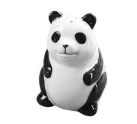 Veemoon Ceramic Panda Toothpick Dispenser and Pepper Jar Set, Cute Small Kitchen Salt Shaker with Lid, Cartoon Bear Design for Tabletop Spice Storage and Dining Accessories