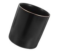 Veemoon Ceramic Pencil Holder Black Desk Organizer for Office and Vanity Multipurpose Utensil Crock for Makeup Brushes Pens Stationery and Toothbrush Storage Elegant Glossy Finish