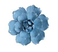 Veemoon Ceramic Wall Hanging Decor with Artificial Peony Premium Decorative Flower Wall Art for Living Office and Gallery Blue Large Style
