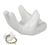 Veemoon Ceramics Hand-shaped Bracelet Holder Jewelry Display Stand for Photography Props Desk Decor Accessories Holder for Rings and Necklaces