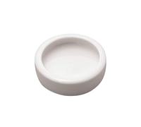 Veemoon Ceramics round Feeder Bowl for Reptiles and Lizards with Anti-escape Design, Multipurpose White Food Basin Suitable for Fish Tank Feeding, Delicate and Smooth High Brightness