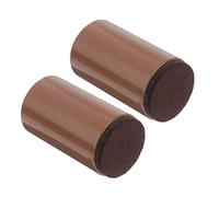 Veemoon Chair Leg Mat 2PCS Carbon Steel Bed Leg Extenders 4x4cm Furniture Riser Pads Brown