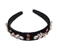 Veemoon Chic Baroque Pearl Rhinestone Hair Band for Women Elegant Hair Accessories for Daily Wear Lightweight Non Deforming Design for Special Occasions and Photoshoots