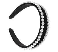 Veemoon Chic Pearl Decorated Headband Hair Accessory for Women Nonslip Face Wash Headband Soft Fabric Hair Band