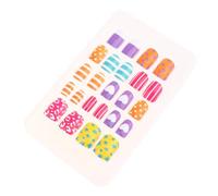 Veemoon Children Artificial Nails for Kids 2 Boxes Self-adhesive Nail Tips Made of Safe Abs Material Removable Eco-friendly Lovely Designs Suitable for Birthday Color Style