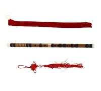 Veemoon Chinese Bamboo Flute G Key Traditional Musical Instrument for Beginners with Portable Bag, 2pcs Natural Wood Flute Suitable for Practice and Performance