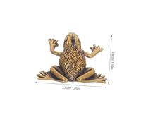 Veemoon Chinese Brass Door Handle Frog Shaped Pull Wealth Attracting Feng Shui Design Durable Handcrafted Wardrobe Cupboard Knob for Prosperity Home Decor