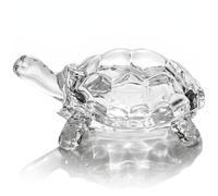 Veemoon Chinese Feng Shui Tortoise, Crystal Glass Turtle Animal Figurine for Peace Prosperity Positive Energy Decoration