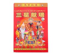 Veemoon Chinese Zodiac Horse Year Wall Calendar Tearable Daily Planner with Traditional Feng Shui Elements for Home Office Decoration and Spring Festival Organization