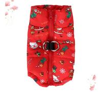 Veemoon Christmas Dog Outdoor Vest Warm Cotton and Polyester Pet Jacket with Expanded Wrapping Protection for Medium and Large Dogs Suitable for Walking and Running