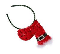 Veemoon Christmas Holiday Headband with Cute Santa Soft Hair Hoop for Women Dress Up Props for Parties Celebrations and Festive Events