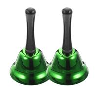 Veemoon Christmas Jingle Bell 2Pcs Metal Handbells for Hotels and Weddings Smooth Handle for Festive Atmosphere