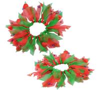Veemoon Christmas Pet Collar for Dogs and Cats, Washable Polyester Material, Comfortable and Lightweight Design, for Festival Cosplay and Pet Christmas Dress, Available in Red and Green