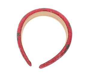 Veemoon Christmas Rhinestone Headband Padded Sparkle Crystals Cute Hair Accessory for Holiday Party Wide Design for Women Girls