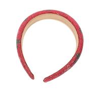 Veemoon Christmas Rhinestone Padded Headband Wide Jeweled Baroque Style Crystal Hair Hoop for Women Holiday Party Hair Accessories Comfortable Non-slip Design