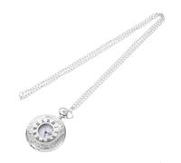 Veemoon Classic Stainless Steel Chain Pocket Watch with Random Color Roman Numerals Scale Design, Light Weight Vintage Hanging Pendant Pocket Watch for Men Women Gift