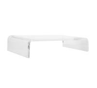 Veemoon Clear Acrylic Keyboard Bridge Cover Protector Anti-cat Scratch Desktop Monitor Riser Multi-functional Transparent Dustproof Keyboard Stand for Home Office