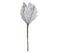 Veemoon Cm Handmade Silver Artificial Poinsettia for Christmas Decor