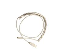 Veemoon Coiled Keyboard Cable USB Type-C with Sturdy Connection and Lossless Transmission Coil Spring Cable for USB Type-C Keyboards Practical Elastic Connector for Gaming and Office Use
