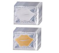 Veemoon Collagen Lip Mask Pads 20pcs Moisturizing Exfoliating Lip Care Women’s Hydrating Anti-cracking Treatment White and Gold Crystal Gel