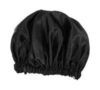 Veemoon Comfortable Polyester Beanie Hat Womens Shower Headwear Elastic Design for Hair Care for Night Use Giving Satin Bonnet with Details