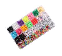 Veemoon Compartment Acrylic Letter Beads for DIY Bracelet Jewelry Making Smooth Surface Loose Beads for Necklace Crafting Portable Multi-use Charm Kit for Friendship