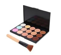 Veemoon Concealer Palette Set 2 Makeup Brushes Adjustable Shades for Skin Tones Lightweight and Easy to Blend for Professional Makeup Artists and Everyday Use