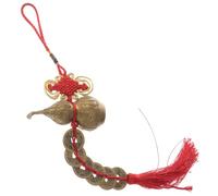 Veemoon Copper Calabash Adornment with Lucky Six Emperor Coins, Creative Gourd Pendant for Indoor Desktop Decor, Not Easy to Knock, for Office Or Home Decor