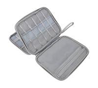 Veemoon Cord Organizer Double Layers Electronics Case Travel Accessory Storage for Cables Earphones Hard Drives and Power Banks and Practical Design Grey