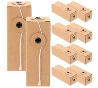 Veemoon Cosmetic Packaging Boxes for Perfume and Essential Oil Storage Kraft Paper 12pcs Compact and Portable Design, Khaki Small Wrapping Boxes for Lipstick and Aromatherapy Products